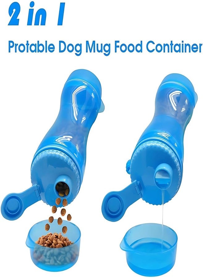 GNOLY زجاجة سفر للكلاب من GNOLY 2 في 1 مع أوعية منفصلة للطعام والماء - مانعة للتسرب وخفيفة الوزن لأصحاب الحيوانات الأليفة أثناء التنقل - مثالية للرحلات الخارجية ومغامرات المشي لمسافات طويلة (قطعة واحدة) - Image 4